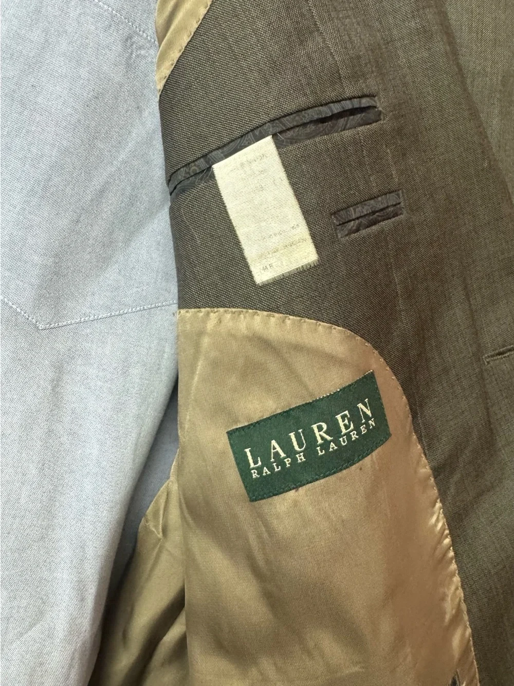Lauren by Ralph Lauren Men's Gray Two-Button Blazer Sport Coat Jacket Suit 44R